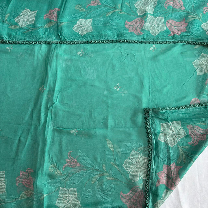 Premium Cotton Aari Touching Sequin Embroidered Unstitched Suit Set-SF4841-02