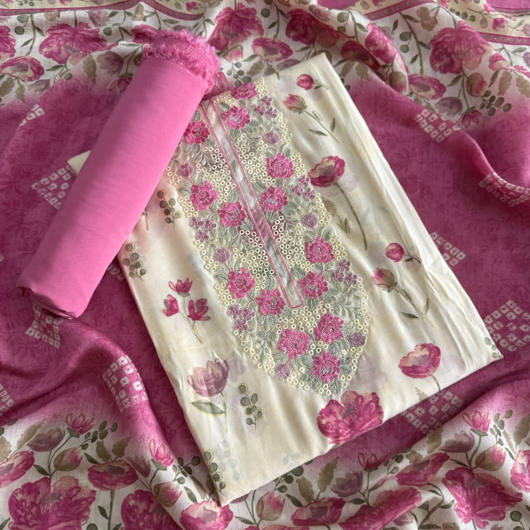 Premium Modal Silk Unstitched Suit Set-PS4403-3
