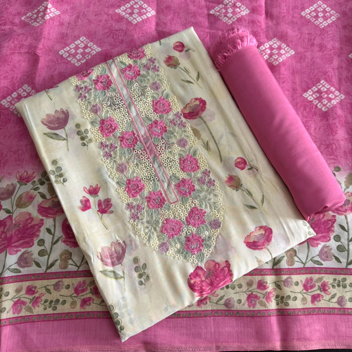 Premium Modal Silk Unstitched Suit Set-PS4403-3