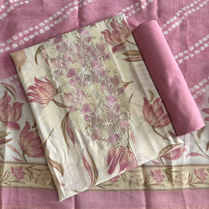 Premium Modal Silk Unstitched Suit Set-PS4403-6