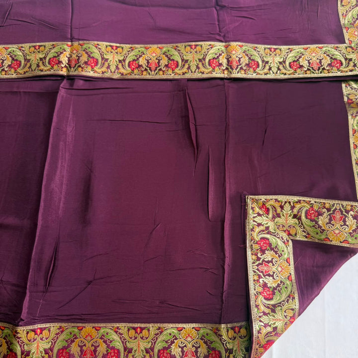 Premium Banarasi Silk Unstitched Suit Set-GF2201-C