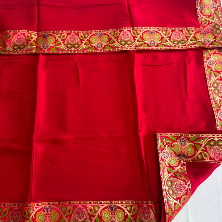 Premium Banarasi Silk Unstitched Suit Set-GF2201-D