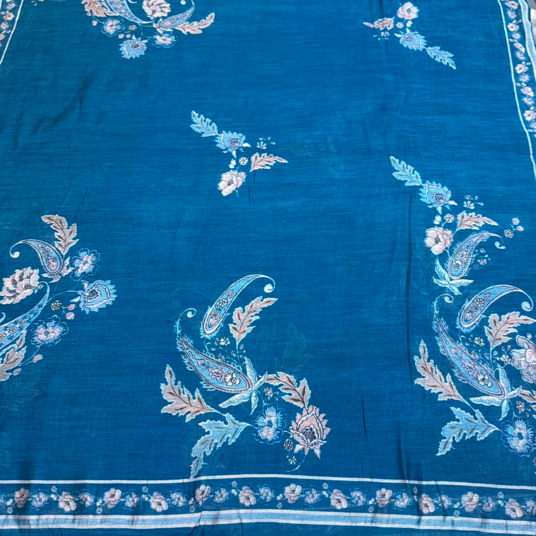 Premium Mul Chanderi Printed Unstitched Suit Set-PSC033-D