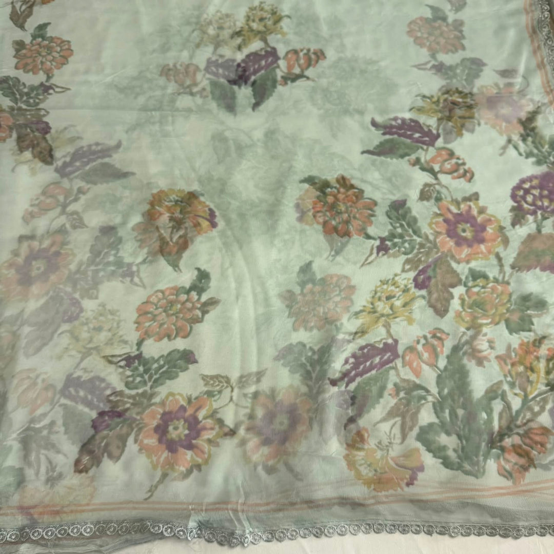 Premium Linen Cotton Digital Print Unstitched Suit Set-PSC046-A