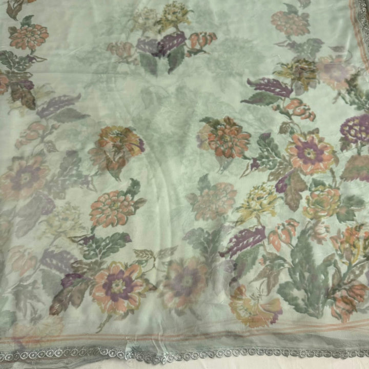 Premium Linen Cotton Digital Print Unstitched Suit Set-PSC046-A