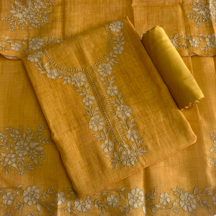 Premium Shimmer Silk Unstitched Suit Set-FM1651-A