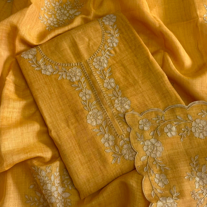 Premium Shimmer Silk Unstitched Suit Set-FM1651-A