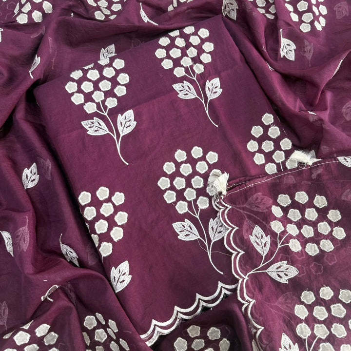 Premium Mal Chanderi Unstiched Suit Set-LF1201-C