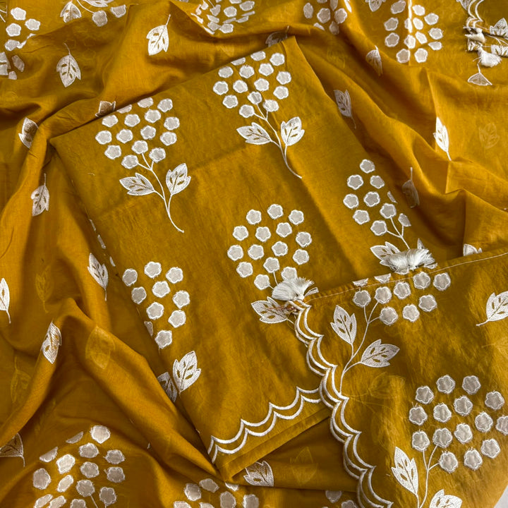 Premium Mal Chanderi Unstiched Suit Set-LF1201-E