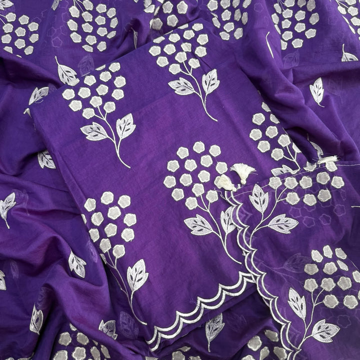 Premium Mal Chanderi Unstiched Suit Set-LF1201-A