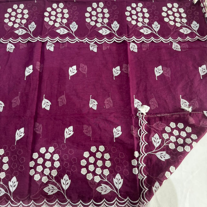 Premium Mal Chanderi Unstiched Suit Set-LF1201-C