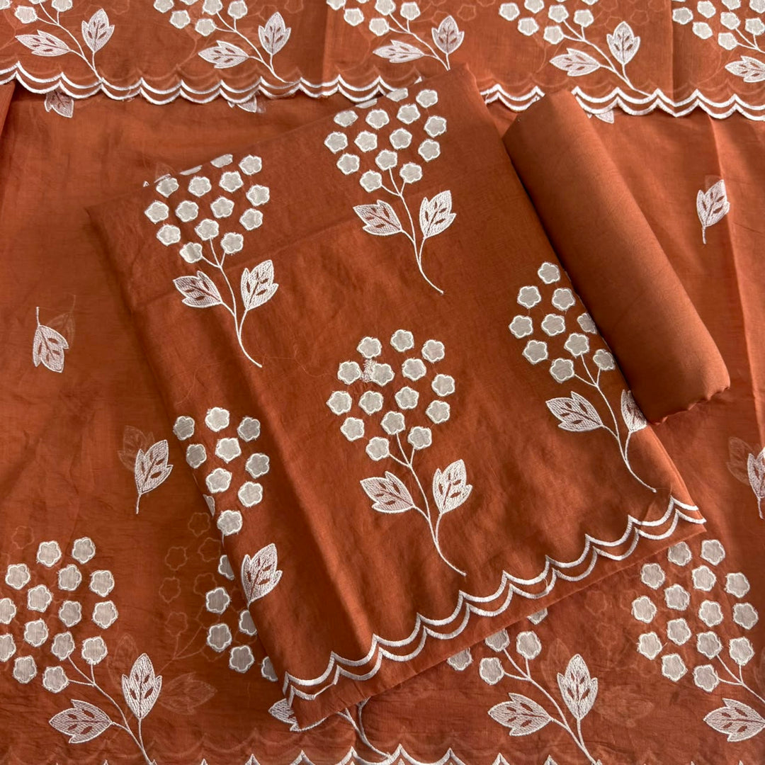 Premium Mal Chanderi Unstiched Suit Set-LF1201-F