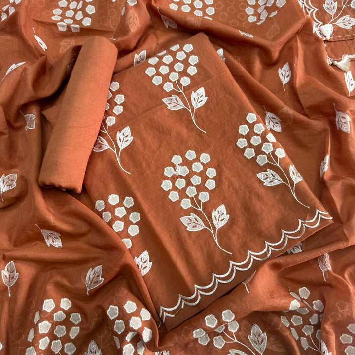 Premium Mal Chanderi Unstiched Suit Set-LF1201-F