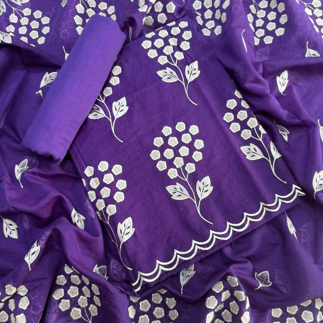 Premium Mal Chanderi Unstiched Suit Set-LF1201-A