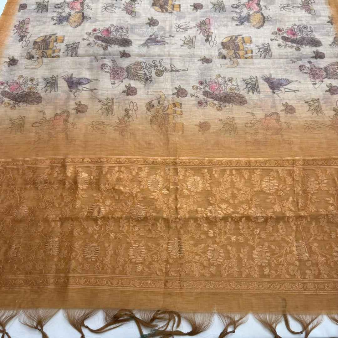 Premium Chanderi Unstitched Suit Set-NY6254-A3