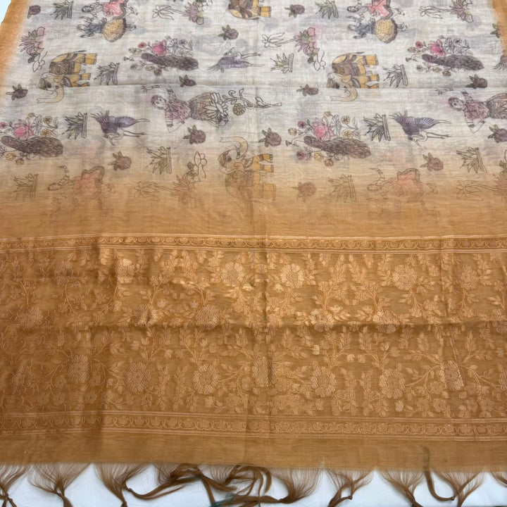 Premium Chanderi Unstitched Suit Set-NY6254-A3