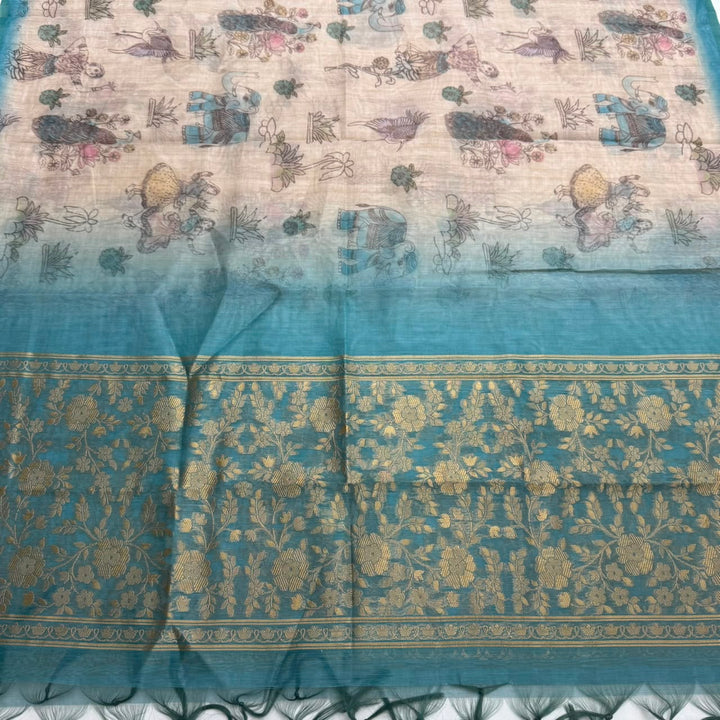 Premium Chanderi Unstitched Suit Set-NY6254-A1