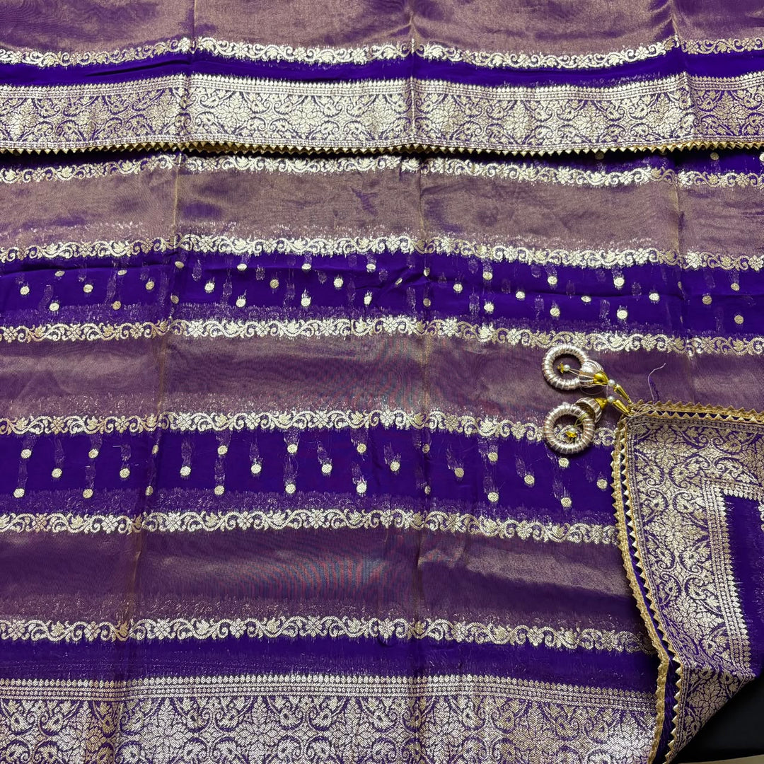 Luxury Tissue Dabka Work Unstitched Suit Set - RC2473-01