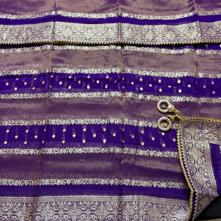 Luxury Tissue Dabka Work Unstitched Suit Set - RC2473-01