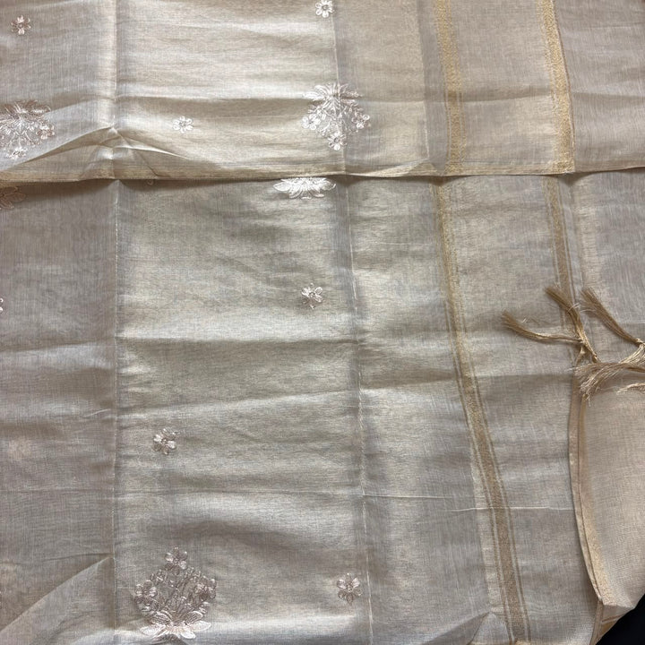 Luxury Tissue Dabka Work Unstitched Suit Set -R19695-A
