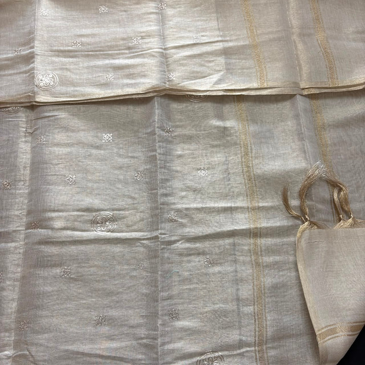 Luxury Tissue Dabka Work Unstitched Suit Set -R19689-A