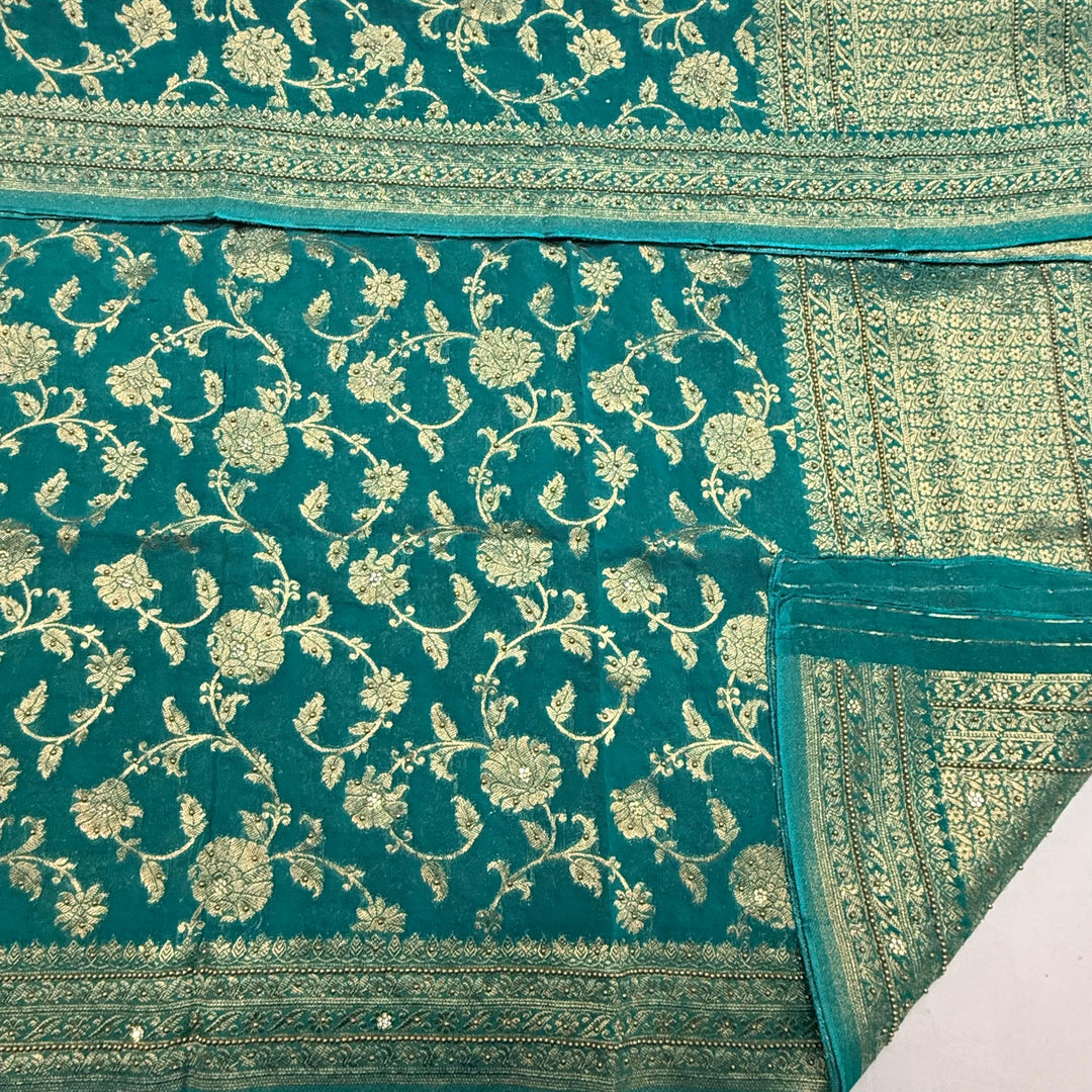 Royal Khaddi Georgette Zari Booti Unstitched Suit Set with Elegant Zari Booti - SL1605-2