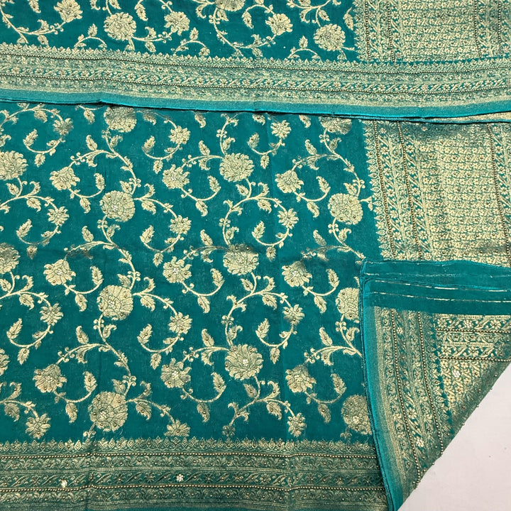 Royal Khaddi Georgette Zari Booti Unstitched Suit Set with Elegant Zari Booti - SL1605-2