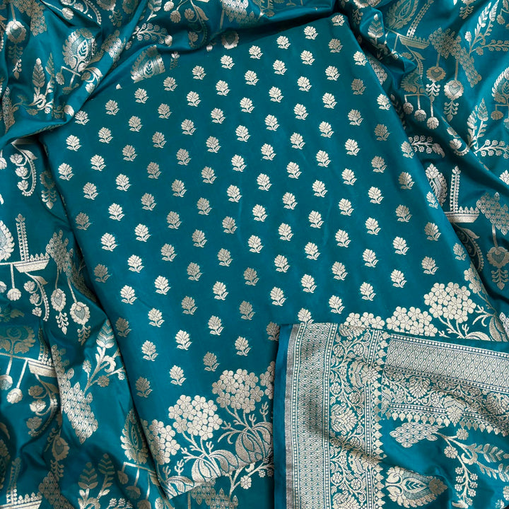 Banarasi Silk Unstitched Suit Set-LF1701-A1
