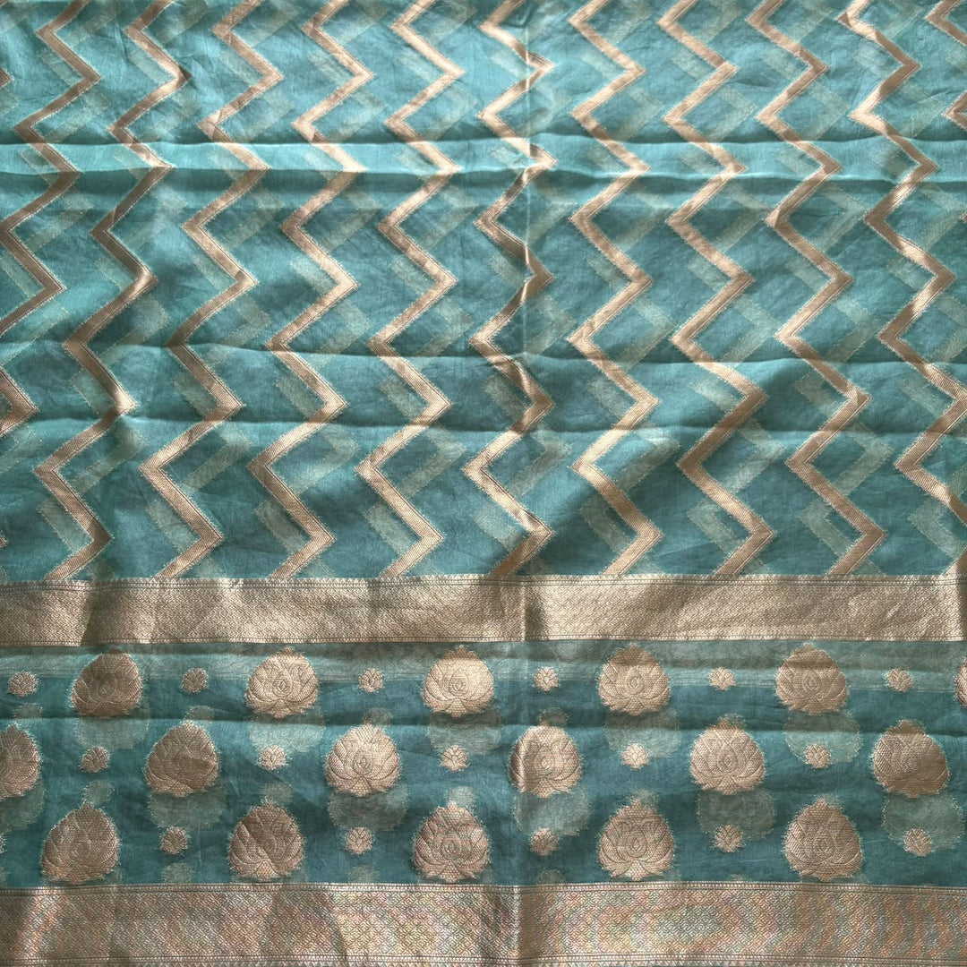 Premium Tanchui Silk Unstitched Suit Set with Luxurious Woven Detailing - ECE991 - 01