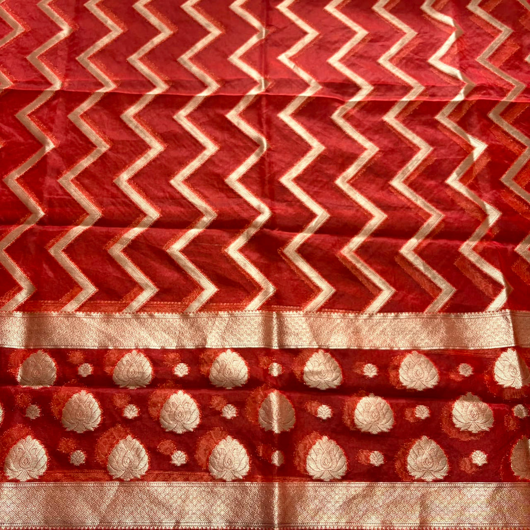 Premium Tanchui Silk Unstitched Suit Set with Luxurious Woven Detailing - ECE991 - 02