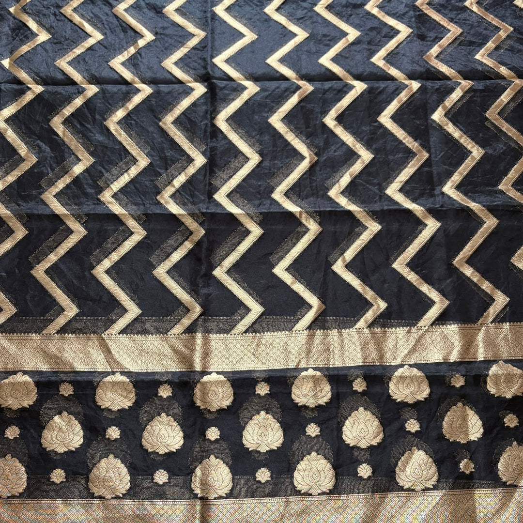 Premium Tanchui Silk Unstitched Suit Set with Luxurious Woven Detailing - ECE991 - 07