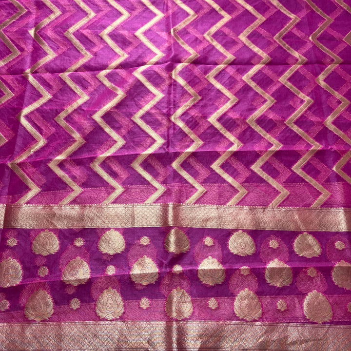 Premium Tanchui Silk Unstitched Suit Set with Luxurious Woven Detailing - ECE991 - 08