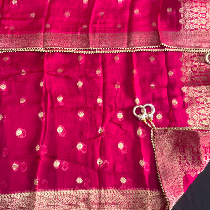 Premium Tissue Silk  Unstitched Suit Set With Intricate Dabka & Sequins Embroidery | RC2480-2