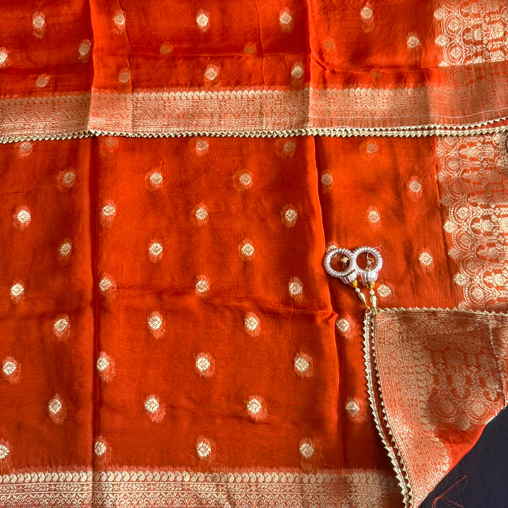 Premium Tissue Silk  Unstitched Suit Set With Intricate Dabka & Sequins Embroidery | RC2480-1
