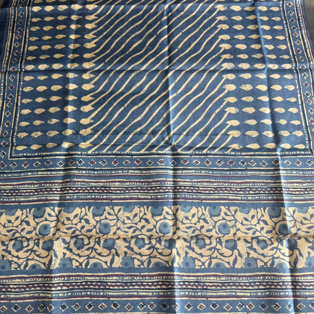 Premium Tanchui Silk Unstitched Suit Set with Mirror & Thread Work - NY2708-3