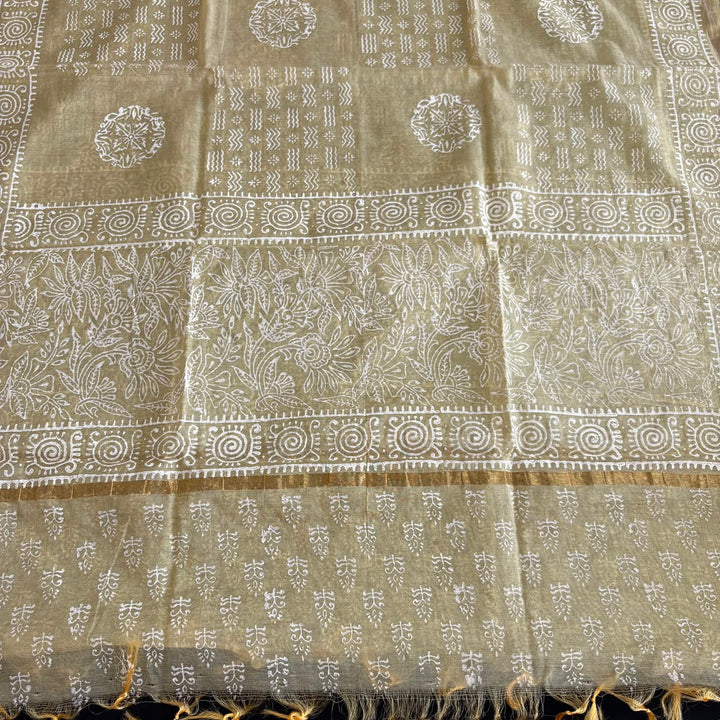 Premium Chanderi Thread & Sequin Embroidered Unstitched Suit Set-IK2649-01