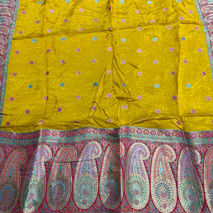 Premium Dola Silk Banarasi Meena Zari Work Unstitched Suit Set-ECE1991-A1