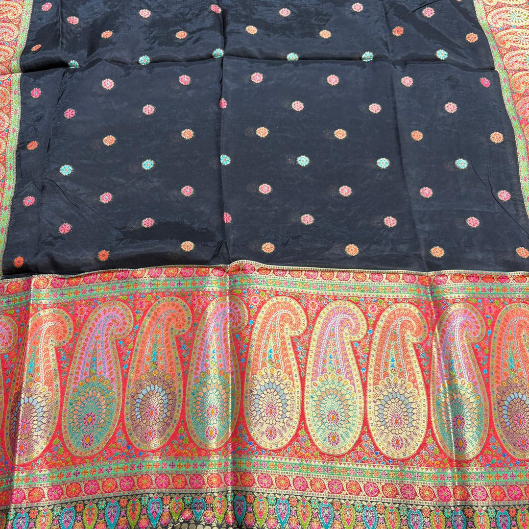 Premium Dola Silk Banarasi Meena Zari Work Unstitched Suit Set-ECE1991-A3
