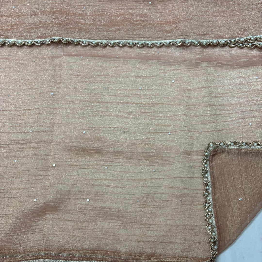 Premium Shimmer Tissue Dabka Pearl Work Unstitched Suit Set-VC0003-A1