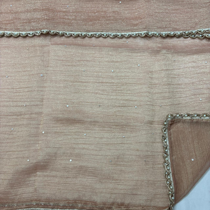 Premium Shimmer Tissue Dabka Pearl Work Unstitched Suit Set-VC0003-A1