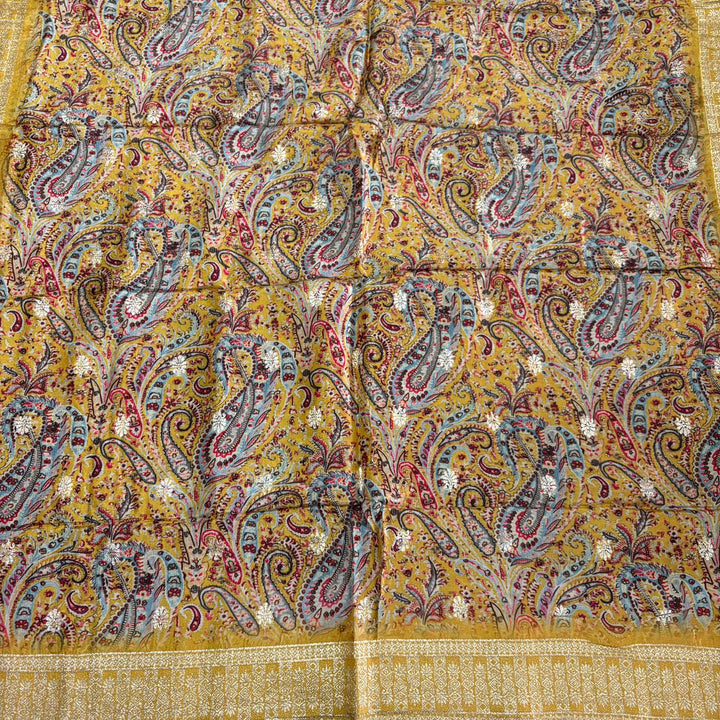 Premium Dola Silk Dabka Work Unstitched Suit Set-GF0J14-A1