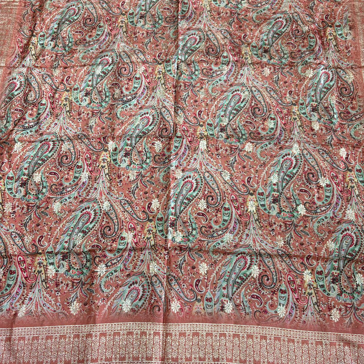 Premium Dola Silk Dabka Work Unstitched Suit Set-GF0J14-A2