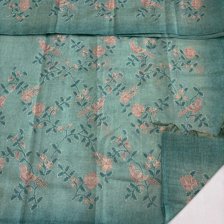 Jute Cotton Single Dori Work Unstitched Suit Set - KD2273-2
