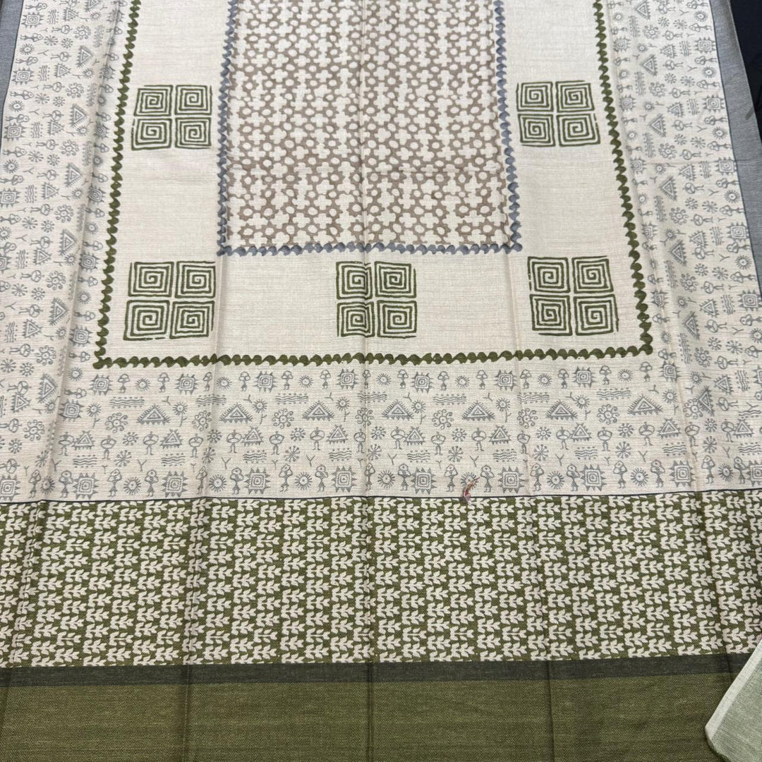 Elegant Slub Silk Moti & Thread Work Unstitched Suit Set - RE4311-B