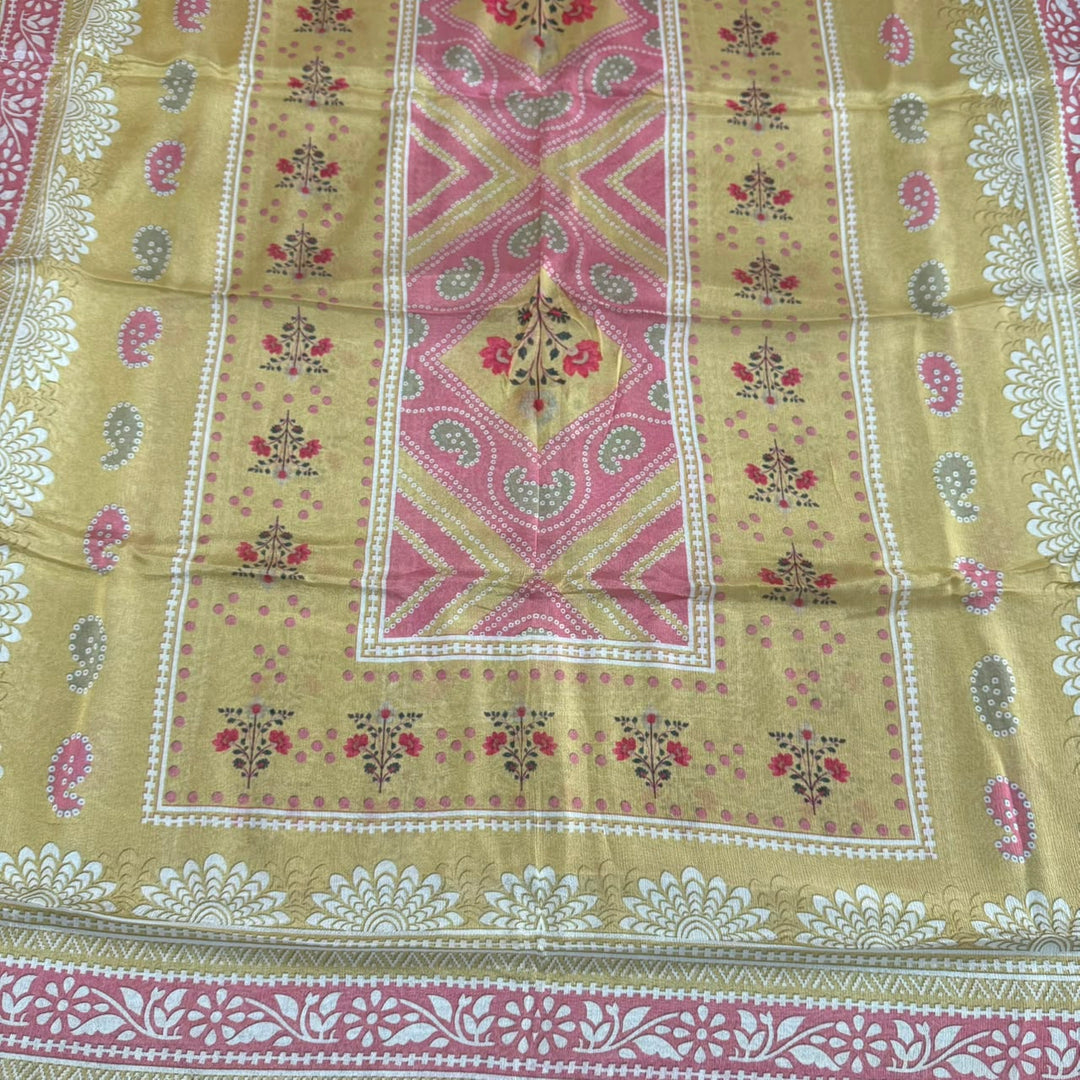 Elegant Printed Crepe Unstitched Suit Set - CRCH173 -7