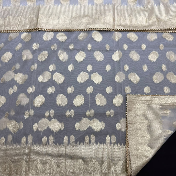 Elegant Banarsi Silk Unstitched Suit Set-RJS805-A5
