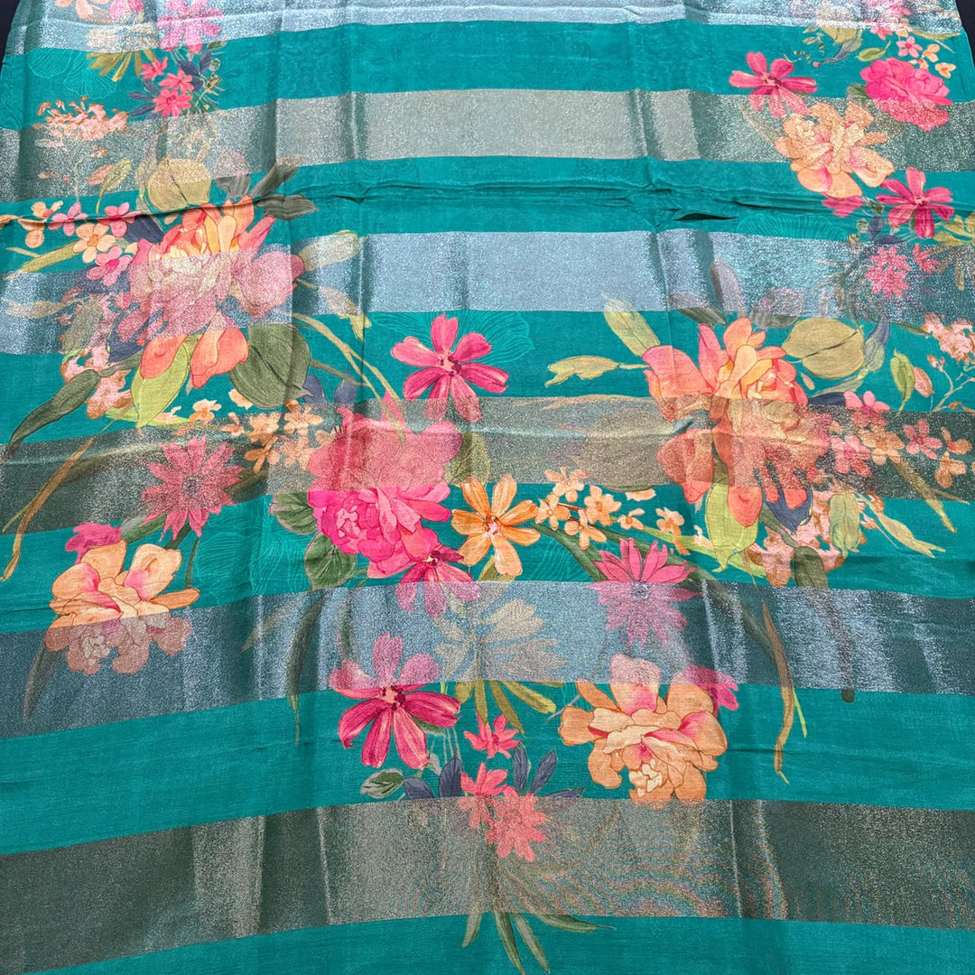 Premium Modal Silk Digital Print Unstitched Suit set SF4503 - 2