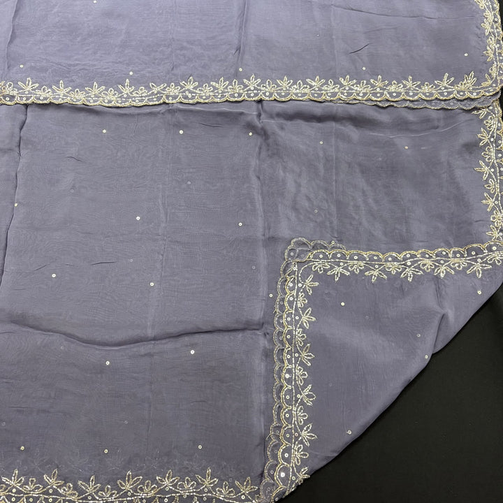 Premium Tissue Silk Dabka Pearl Sequins Unstitched Suit Set KD2311B - B