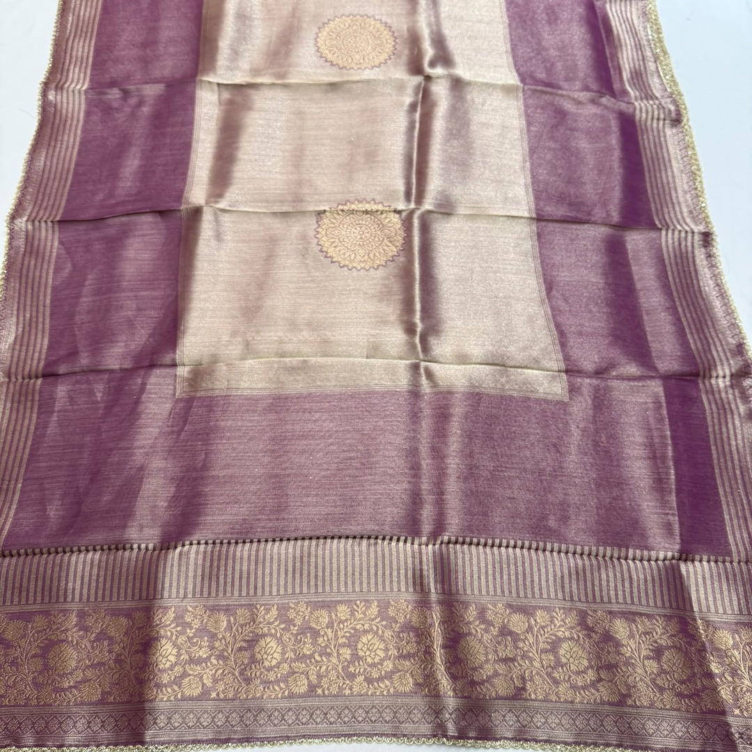 Premium Pure Tissue Sequence Zari Work Unstitched Suit-FA7264-A