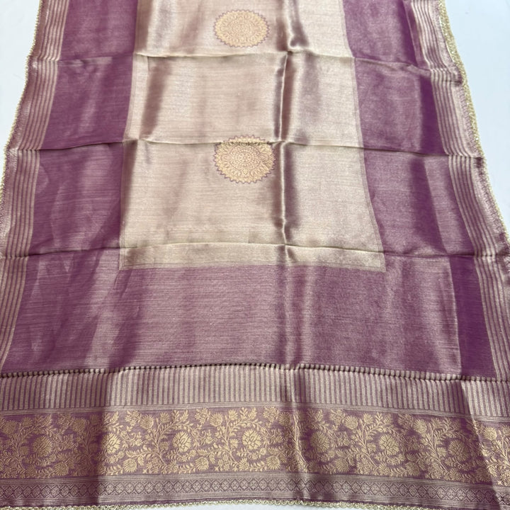 Premium Pure Tissue Sequence Zari Work Unstitched Suit-FA7264-A